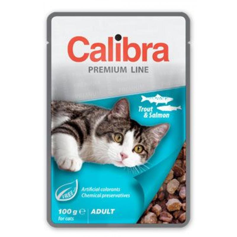 Calibra cat kapsa Premium pstruh+losos v omáčce 100g