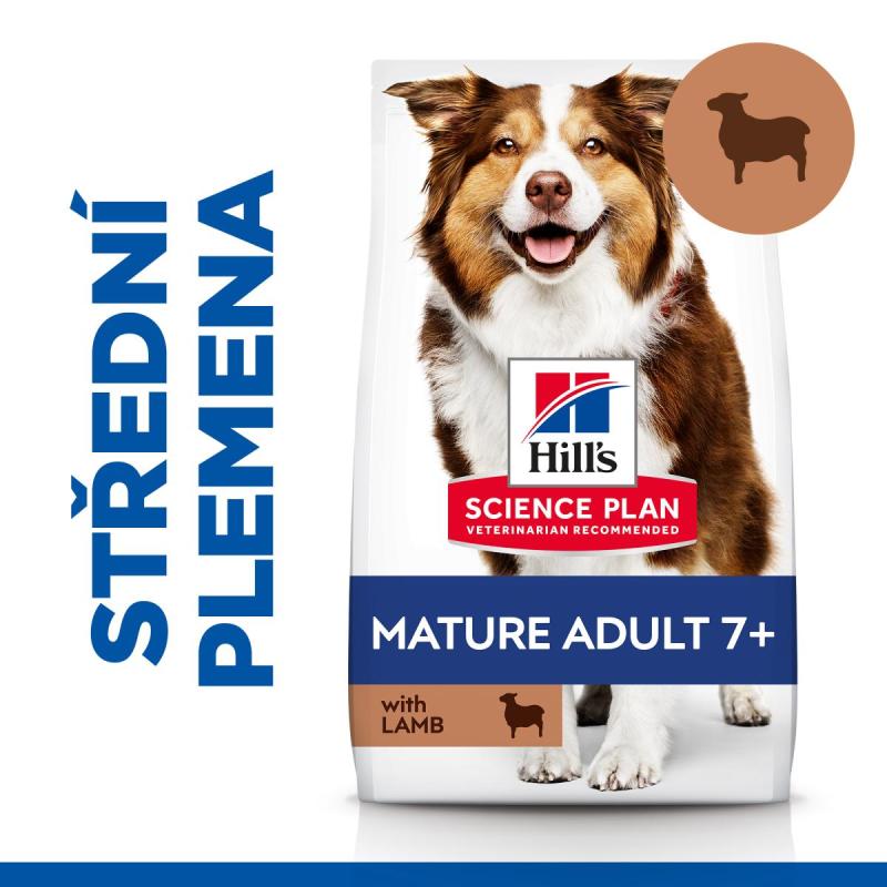 Hill's SP Canine Mature 7+ Medium Lamb 14 kg New 604379